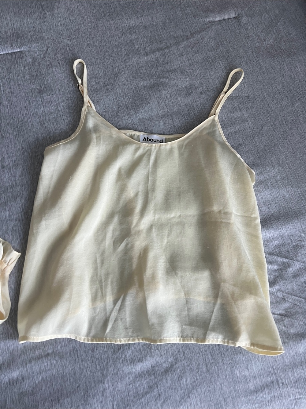 Abound Yellow Cami & Ruffle-Trim Shorts Set - Picture 4 of 5